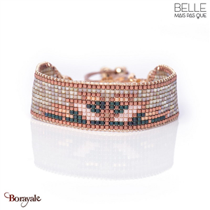 Bracelet Belle mais pas que, Mexican Pink, Perles de miyuki dorées à l'or fin