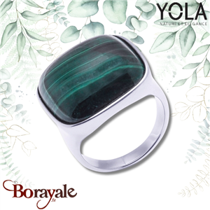 Bague Malachite, Collection: Coussin YOLA Taille 56