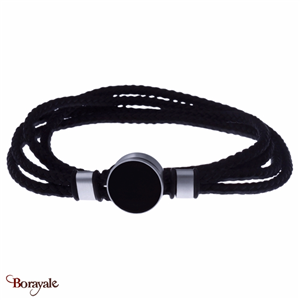 Bracelet Onyx, Collection: Corde noire APOLLON