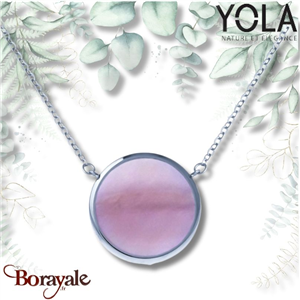 Collier Yola Nature Nacre Rose Acier poli IH-414