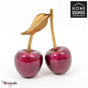Cerise 21 cm Home Edelweiss collection : Gaia Rouge nacré et or