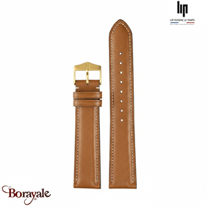 Bracelet de montre Lip Cuir marron 21 mm 675413
