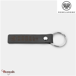 Porte clé Rebel & Rose Collection : Noir Longueur totale 11 cm RR-025-H