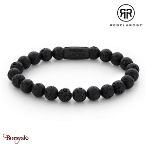 Bracelet Rebel & Rose Collection : Black Moon Taille L RR-80071-B-L