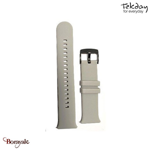 Bracelet TEKDAY  Interchangeable Silicone gris, boucle noire