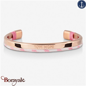 Bracelet Tom Hope Hybrid Cuff, Rose Gold-White-PK: Taille M