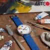Montre AKTEO Art - Peinture 5 taches 48 mm argent ronde APe13