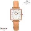 Montre PIERRE LANNIER Collection LECARÉ doré rose cuir  Femme