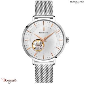 Montre PIERRE LANNIER Collection AUTOMATIQUE argenté milanais Femme