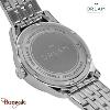 Montre Homme Orlam Echo cadran noir bracelet acier argenté étanche 10 ATM ORSSBE