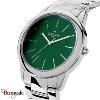 Montre Homme Orlam Eternite cadran vert bracelet acier argenté étanche 10 ATM OR