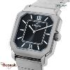 Montre Homme Orlam Heritage cadran noir bracelet acier argenté étanche 5 ATM ORS