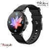 Montre TEKDAY Ronde connectée New 2025 unisexe boîtier argent, silicone noir 656