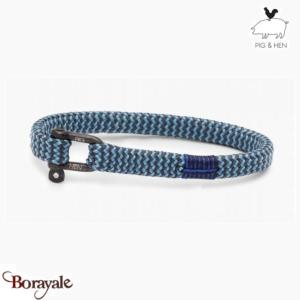 Bracelet PIG & HEN Vicious Vik Bleu ciel - Gris Ardoise Noir Taille : M (18cm)