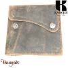 Porte-cartes Kaszer Oregon en cuir de vachette pleine fleur marron naturel