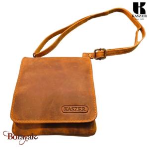 Sac bandoulière KASZER collection Wyoming brun naturel moyen 20619-C6