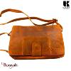 Sac bandoulière KASZER collection Wyoming brun naturel moyen 20626-C6