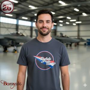 T-shirt Rafale Solo Display Cercle Tricolore Gris L