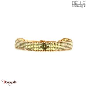 Bracelet Belle mais pas que, Hoo my lovely green, Doré et vert nacré