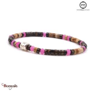Bracelet Pierre Paul Jacques Heishi Shoshone rose ROSEH1-XL