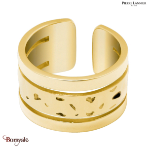 Bague Pierre Lannier Echo acier doré sans nickel BJ10A7204