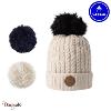 Bonnet + 3 pompons Royal Mojito crème avec polaire Cabaïa 50% acrylique 50% wool