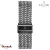 Bracelet de Montre Pierre Lannier Acier milanais noir 22 mm