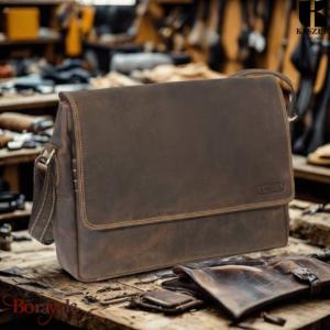 Besace Gibecière KASZER collection Wyoming brun naturel moyen 20608-C6