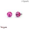 Boucles d'oreilles SPARK With EUROPEAN CRYSTALS  : Sweet Candy 8mm - Fuchsia