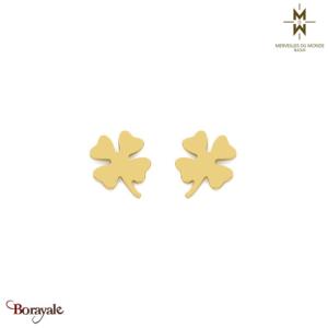Boucles d'oreilles en acier inoxydable doré  Merveilles du monde