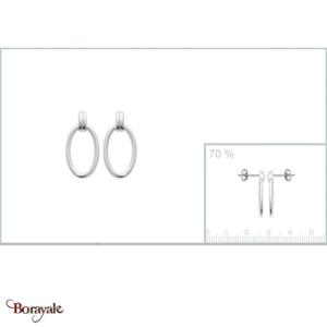 Boucles d'oreilles argent 925° rhodié Borayale Collection : Les essentielles