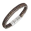 Bracelet All Blacks bijoux Homme acier, pierre et cuir 682394