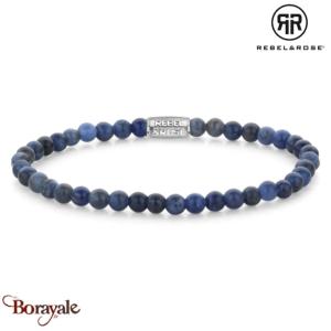Bracelet Rebel & Rose Bleu nuit - 4mm M, Unisex RR-40130-S-M