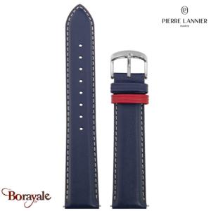 Bracelet de Montre Pierre Lannier Cuir bleu 20 mm