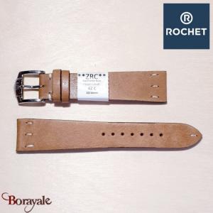 Bracelet de montre Rochet , Saint-Louis de couleur : miel, 20 mm