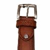 Ceinture Kaszer Indiana en cuir de buffle pleine fleur marron foncé lisse