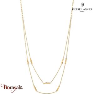 Collier 2 rangs ENTASIS Pierre Lannier BJ20A0209 acier poli de couleur or