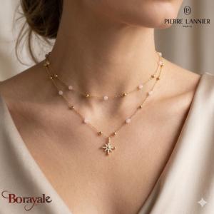 Collier AUSTRALE Pierre Lannier BJ22A4251 acier poli de couleur or