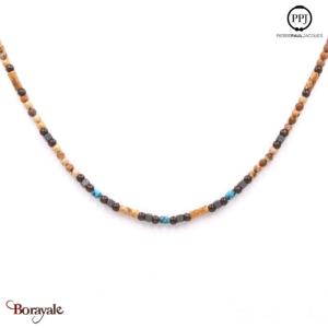 Jaspe Paysager - Turquoise : Collier Heishi PPJ Taille XL