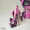 Chat Assis 11 cm Home Edelweiss collection : Gaston Rose et noir