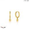 Boucles d'oreilles Ania Haie Under Lock & Key plaqué or 14 carats sur argent E03