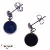 Boucles d'oreilles lapis et onyx, Collection: Recto-Verso YOLA