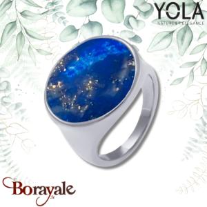 Bague Yola Nature Cabochon Acier poli IH-166-54