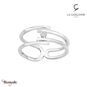 Bague La Garçonne Diamant Délicate entrevue argent 20100019-50