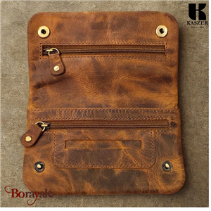 Blague à tabac KASZER collection Oregon Marron naturel 582304-C6