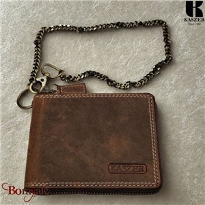 Porfeuille chaîne KASZER collection Oregon Marron naturel 582704-MC6