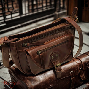 Sac bandoulière KASZER collection Rhodes Cognac foncé 9412-C4