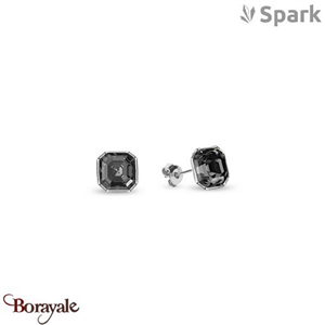 Boucles d'oreilles SPARK With EUROPEAN CRYSTALS : Imperial - Nuit d'argent