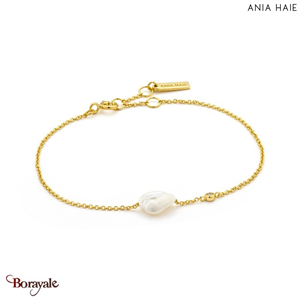 Pearl Of Widsom, Bracelet Argent plaqué Or 14 carats ANIA-HAIE B019-01G