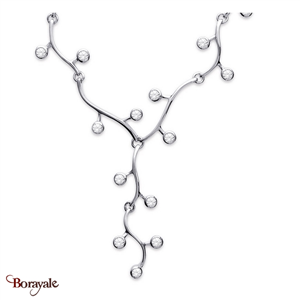 Collier argent 925° rhodié Borayale Collection : Les étincelantes